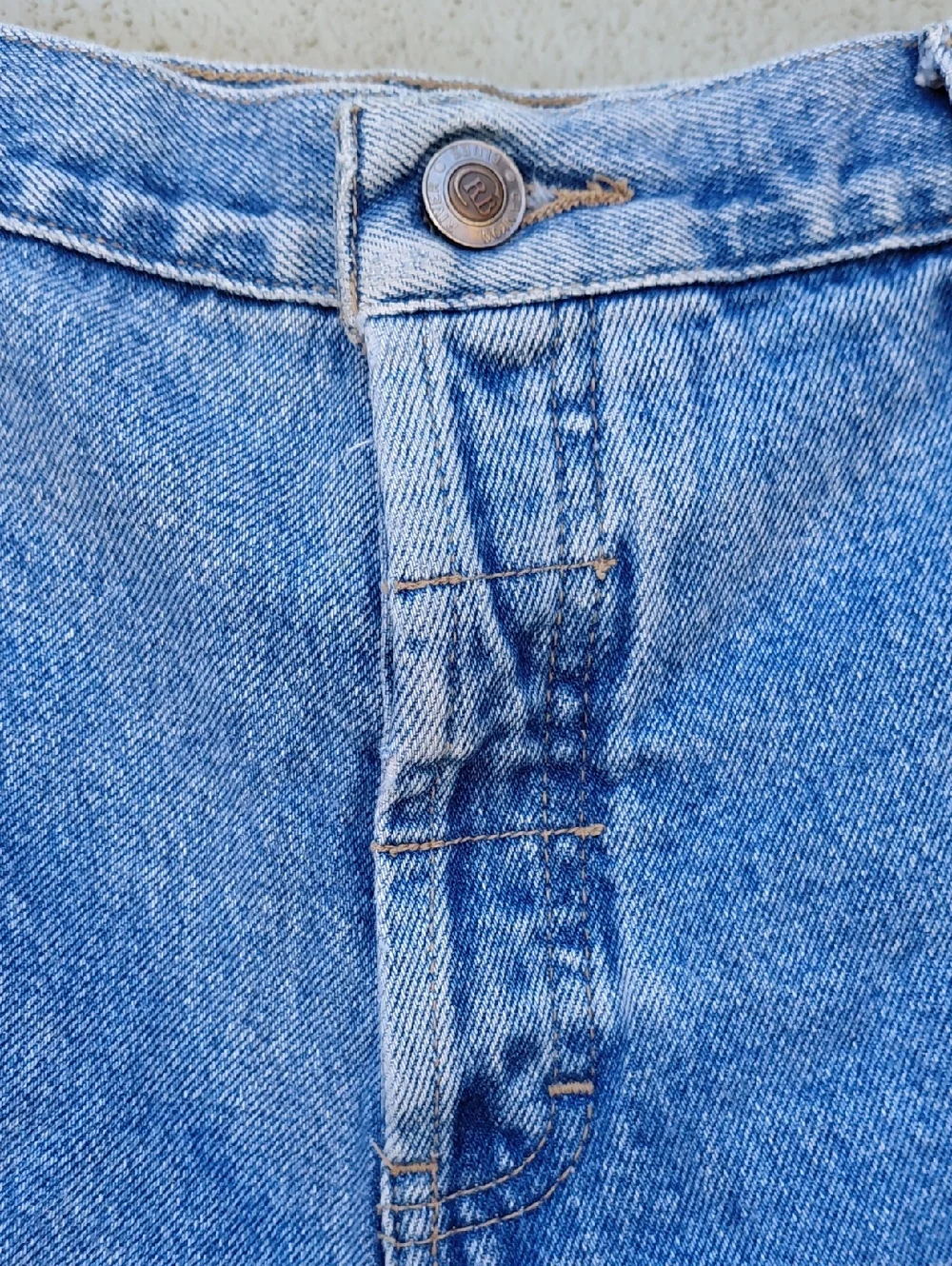 Worn Vintage Cannon River Blues Light Wash High-rise Denim Shorts Juniors 15